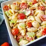 featured image of bacon chicken ranch pasta close shot in dish